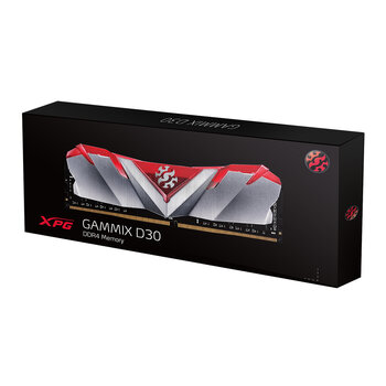 Memoria DDR4 XPG Gammix D30 8GB, 3200MHz, CL19 - GRAY/RED
