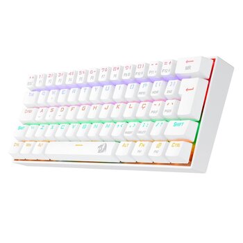 Teclado Mecânico Redragon Lakshmi K606W-R 60%, LED Rainbow, Switch Brown