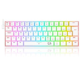 Teclado Mecânico Gamer Redragon Dragonborn, RGB, Switch Blue, ABNT2, Branco