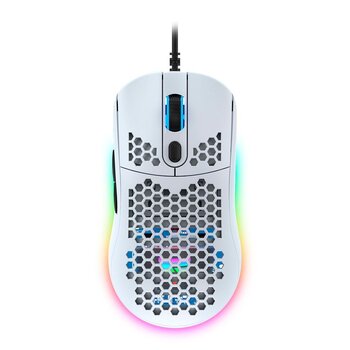 Mouse Gamer Force One Gripen, RGB, 12000DPI, 7 Botões, Ambidestro - Branco
