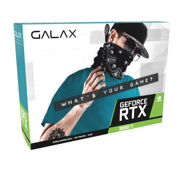Placa de Video RTX 3060TI Galax 8GB GDDR6X 1-Click OC Plus