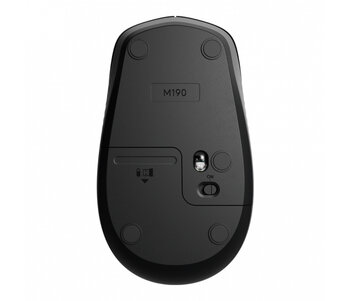Mouse S/Fio Logitech M190 com Design Ambidestro, USB, Cinza - 910-005902