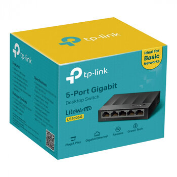 Switch TP-LINK Gigabit 5 portas 10/100/1000 Mbps - LS1005G