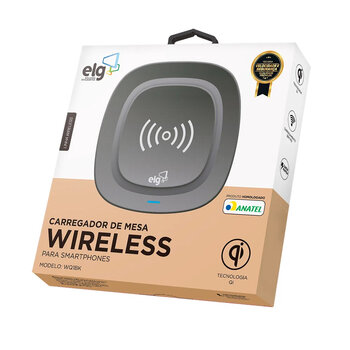 Carregador de Mesa Wireless para Smartphones - Preto - ELG - WQ1BK