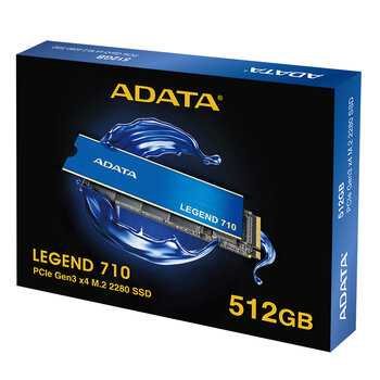 SSD 512 GB Adata Legend 710 - M.2 NVMe - Leitura: 2400MB/s e Gravação: 1800MB/s