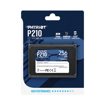 SSD 256 GB Patriot P210, Sata III, Leitura 500MB/s, Gravação 400MB/s P210S256G25