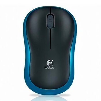 Mouse S/Fio Logitech M185 com Design Ambidestro, USB, Azul - 910-003636