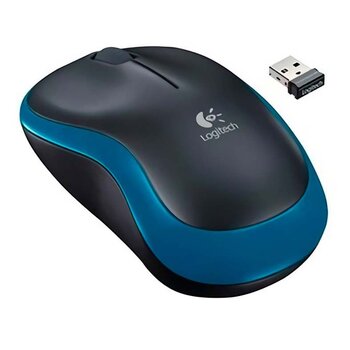 Mouse S/Fio Logitech M185 com Design Ambidestro, USB, Azul - 910-003636