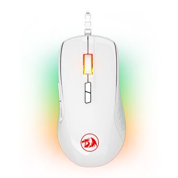 Mouse Gamer Redragon Stormrage, Branco, RGB, 10000DPI, 7 Botões, USB - M718W RGB