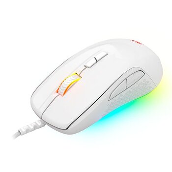 Mouse Gamer Redragon Stormrage, Branco, RGB, 10000DPI, 7 Botões, USB - M718W RGB