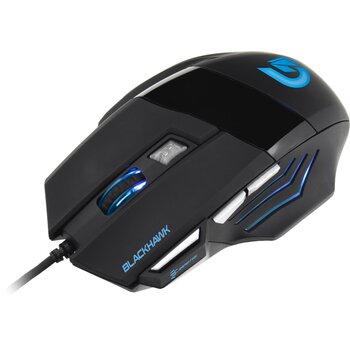 Mouse Gamer Fortrek Hawk, 2400 DPI, 7 Botões, Preto/Azul - OM-703
