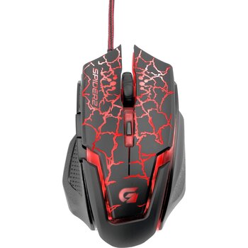 Mouse Gamer Fortrek Spider 2, 3200 DPI, 6 Botões, Preto/Vermelho - OM705