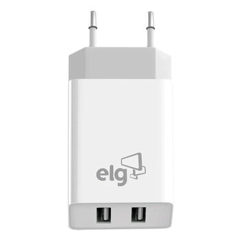 Carregador Universal ELG 2 Entradas USB Branco - WC124E