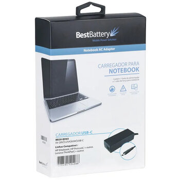 Fonte para Notebook BestBattery, USB-C 65W BB20-BC65