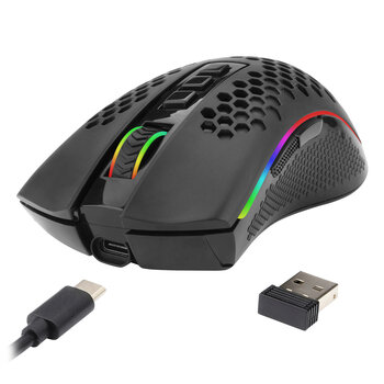 Mouse Gamer Sem fio Redragon Storm PRO, RGB, 16000 DPI, Preto - M808-KS
