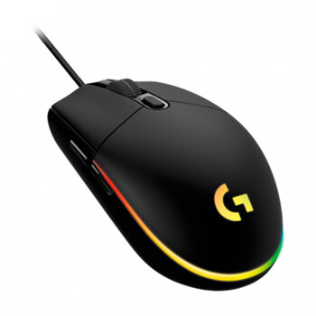 Mouse Gamer Logitech G203 Preto, RGB Ligthsync 8000 DPI 6 Botões - 910-005793