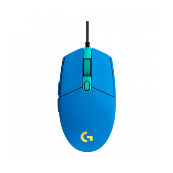 Mouse Gamer Logitech G203 Azul, RGB Ligthsync 8000 DPI 6 Botões - 910-005795