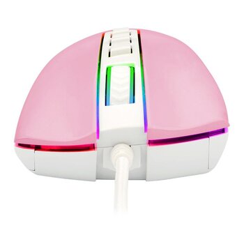 Mouse Gamer Redragon Cobra, RGB, 8 Botões, 12400DPI, Rosa/Branco - M711PW