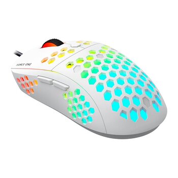 Mouse Gamer Force One Super Nova, 20000DPI, 6Botões, Branco, USB, RGB - FRMOSP01