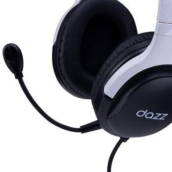 Headset Gamer Dazz HR6148 2.0, P2/P3, Drivers 40mm, Preto e Branco - 62000102