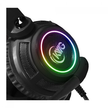 Headset Gamer KWG Taurus P1, RGB, Drivers de 50mm, USB, Black (Gar. 90 Dias)
