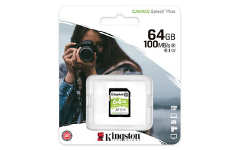 Cartao Kingston SD Canvas Select Plus Class 10, 64GB, Leitura 100MB/s
