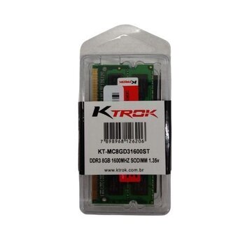 Memoria DDR3 Note KTROK 8GB, 1600MHz, CL11, 1.35V - KT-MC8GD31600LS