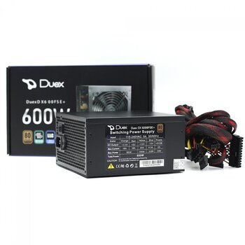 Fonte Duex 600W - DX-600FSE+, 80Plus Bronze - PFC Ativo