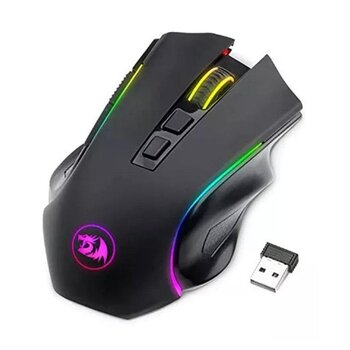 Mouse Gamer Sem Fio Redragon Griffin, RGB, 7200DPI, 7 Botões, Black - M602-KS