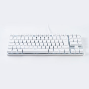 Teclado Mecânico A+ Plus Tech Barak White, Led Branco, Switch Brown - AP-KB-3885