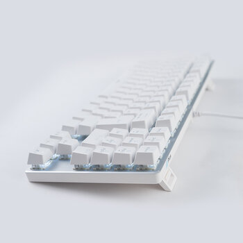 Teclado Mecânico A+ Plus Tech Barak White, Led Branco, Switch Brown - AP-KB-3885