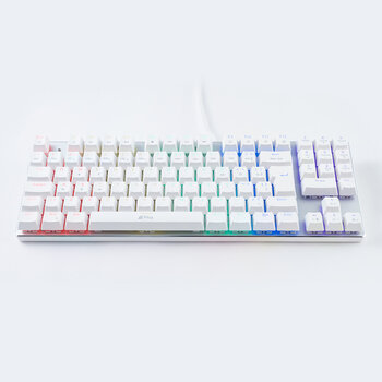 Teclado Mecânico A+ Plus Tech Barak White, RGB, Switch Brown - AP-KB-3882W