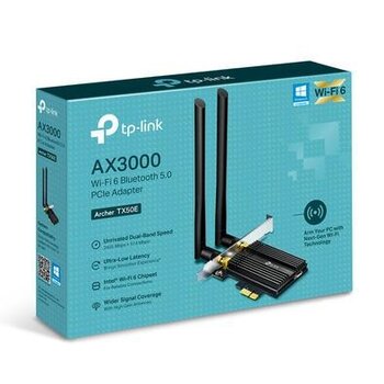 Adaptador de Rede TP-Link Wireless Archer TX50E AX3000 + Bluetooh 5.2 PCIExpress