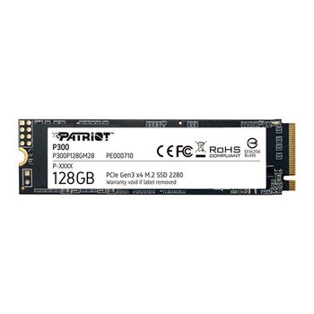 SSD 128 GB Patriot P300, M.2 NVMe 2280, Leitura: 1700MB/S e Gravação: 1100MB/s