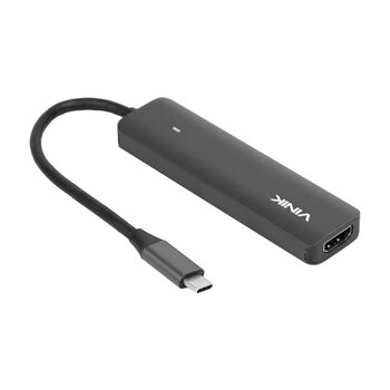 Hub USB-C 5x1 - (2xUSB 3.0 + Hdmi 4K + USB-C Pd 100W + USB-C Dt Vinik) - Hv51C