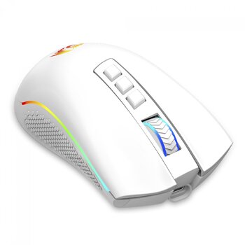 Mouse Gamer Sem fio Redragon Cobra PRO, RGB, 16000 DPI, Branco - M711W-PRO