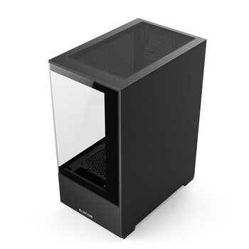 Gabinete Gamer Bluecase Hit Preto, Cubo Desing, Vidro Temperado - BG-054