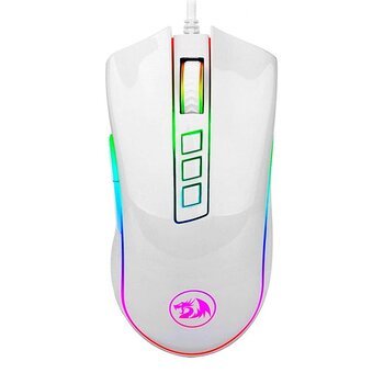 Mouse Gamer Redragon Cobra, RGB, 8 Botões, 10000DPI, White - M711W