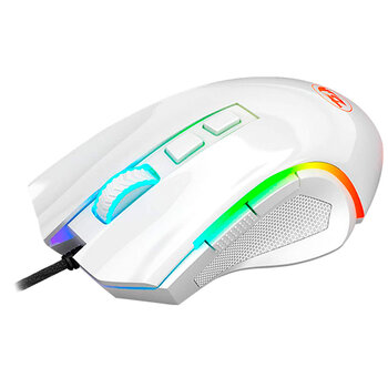 Mouse Gamer Redragon Griffin, RGB, 7200DPI, 6 Botões, White Lunar  - M607W