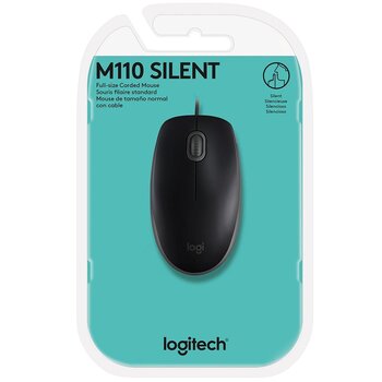 Mouse USB Logitech M110 com Clique Silencioso, Preto - 910-005493