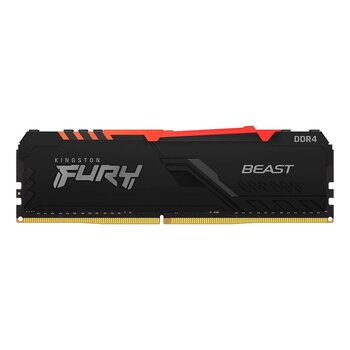 Memoria DDR4 Kingston Fury Beast 8GB RGB, 3200MHz, CL16 - Preto